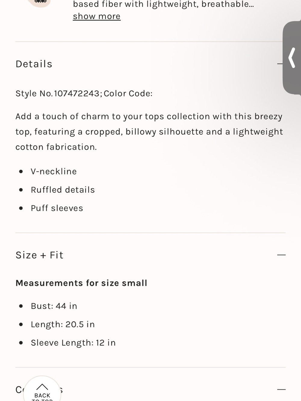 Free People Miley Cotton Top - Picture 4 of 8